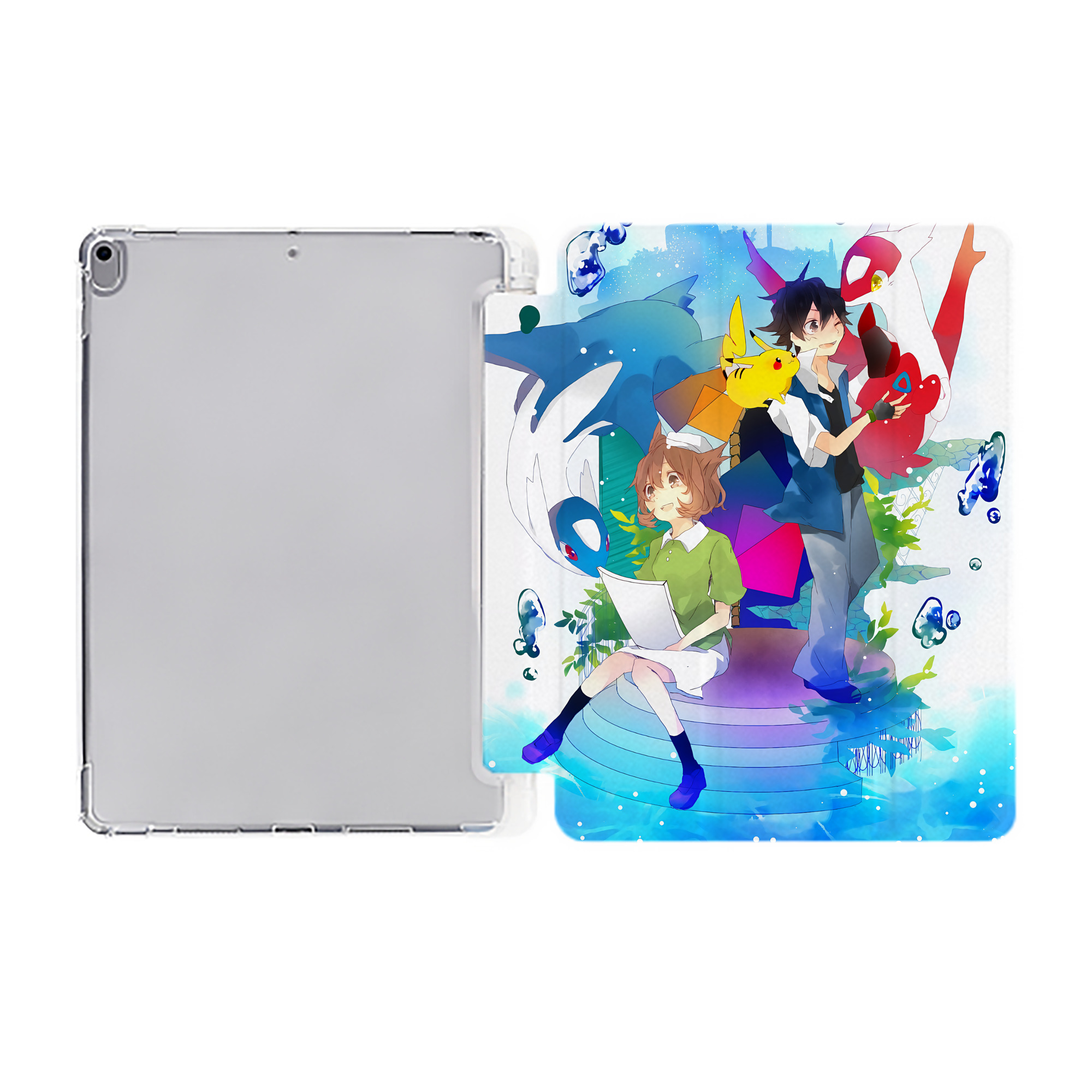 （画像用） ポケットモンスター Pokémon IPad ケース ペン収納付き 三つ折りスタンド PUレザー×シリコン 対応機種9.5/10.5/10.9インチ